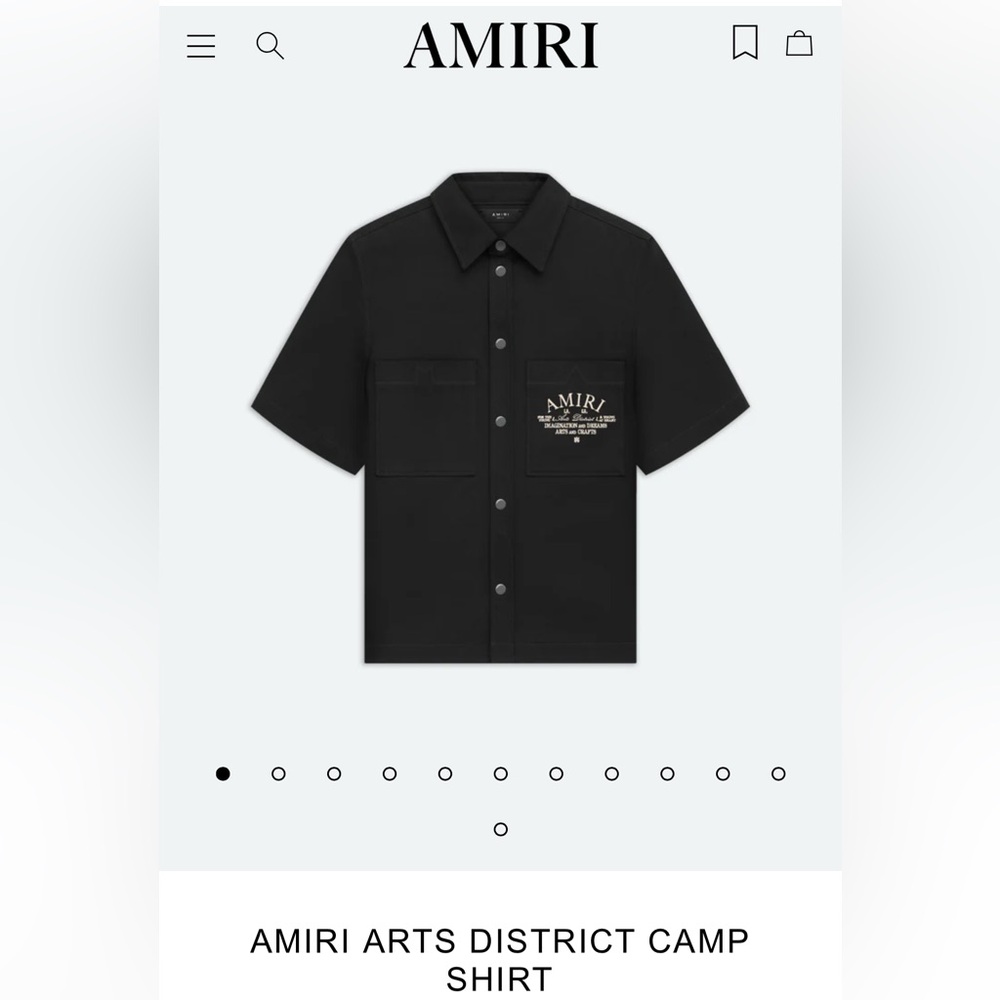 AMIRI Black Casual Button Down Shirt